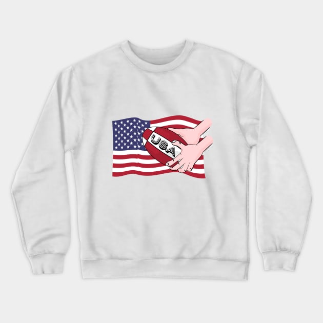 Rugby USA Flag Crewneck Sweatshirt by mailboxdisco